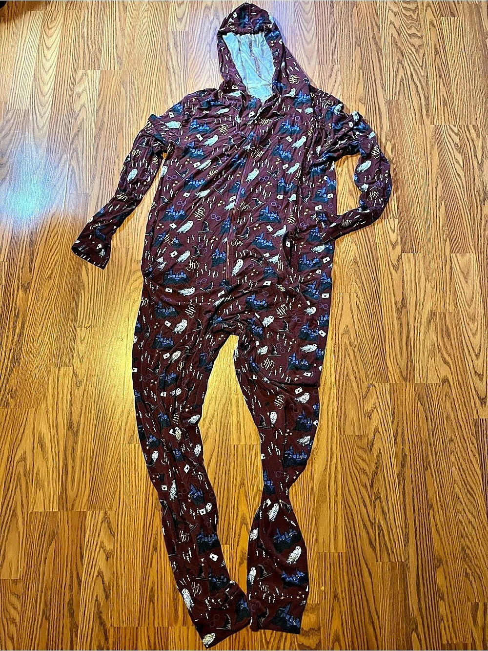 MeUndies Unisex Hooded Pajamas Harry Potter Hogwarts , M/L